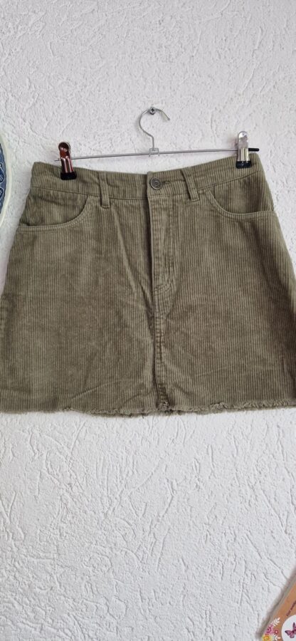 XS - Pull & Bear rok rib groen (1024bak)