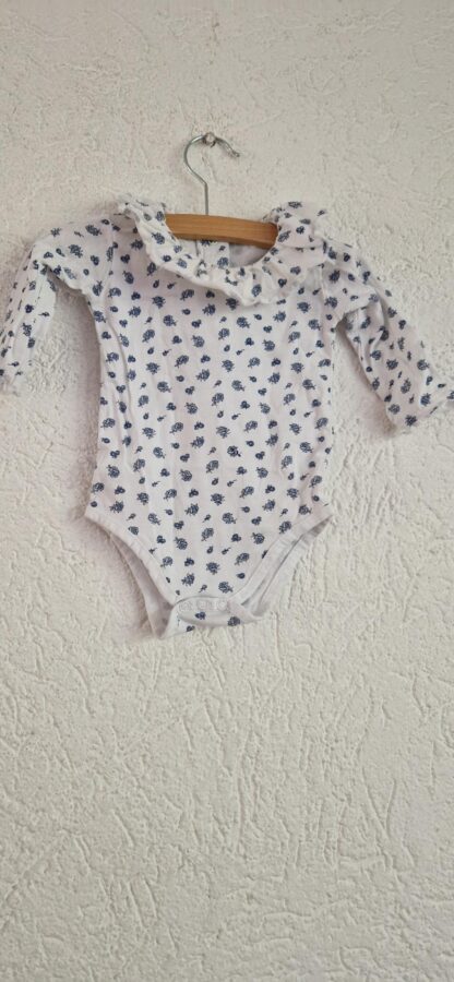 062 - Romper bloementjes blauw (1024bak) - Afbeelding 2