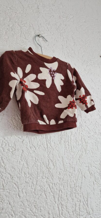 062 - Hema truitje bruin bloemen (1024bak) - Afbeelding 3