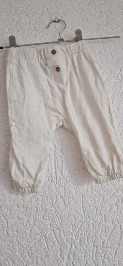 062 - H&M broekje wit en mint 2 stuks (1024bak) - Afbeelding 2