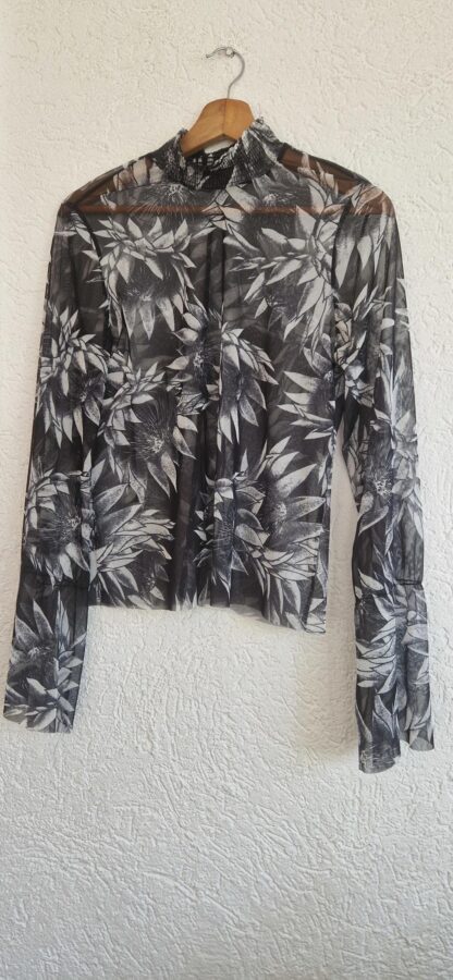 S - Zara top transparant print (1024ano) - Afbeelding 3