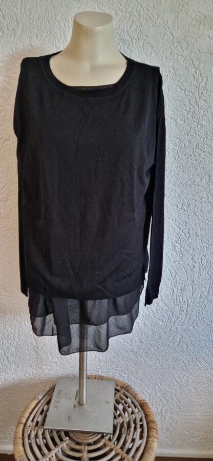 S - Divided trui blouse zwart nieuw (1024may1)