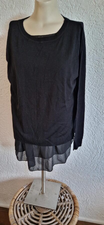 S - Divided trui blouse zwart nieuw (1024may1) - Afbeelding 3