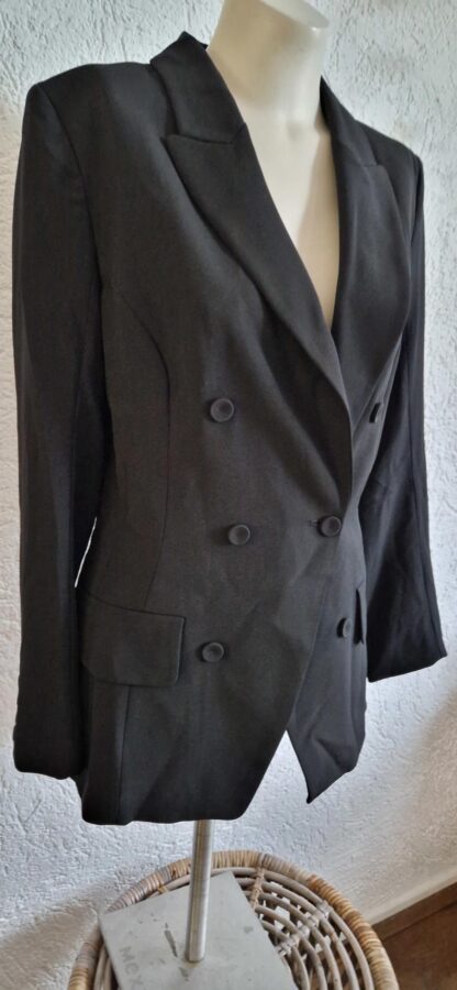 38 - H&M colbert blazer zwart nieuw (1024may1) - Afbeelding 4