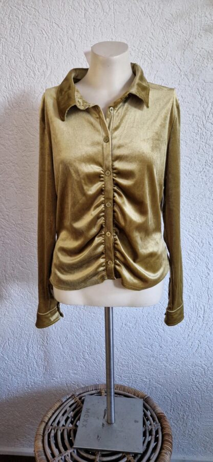 M/L - Divided blouse velvet nieuw (1024may2)