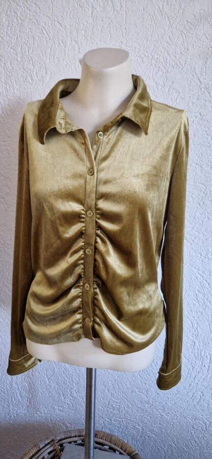 M/L - Divided blouse velvet nieuw (1024may2) - Afbeelding 3