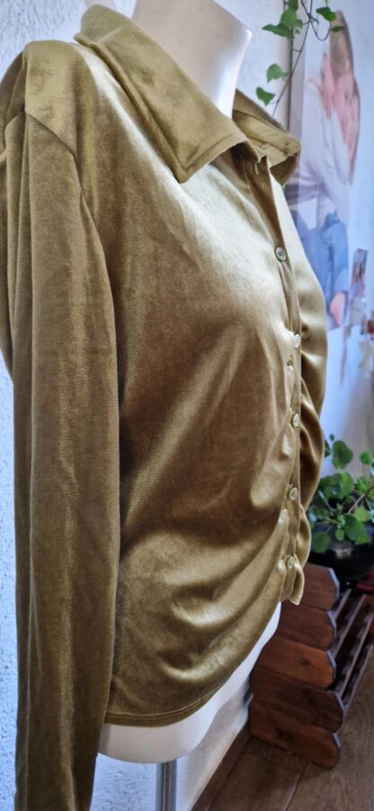 M/L - Divided blouse velvet nieuw (1024may2) - Afbeelding 4