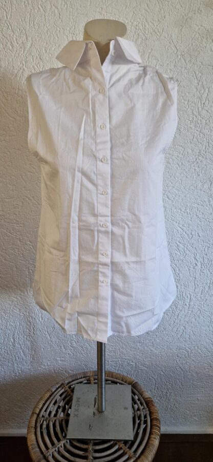 38 - H&M blouse mouwloos wit nieuw (1024