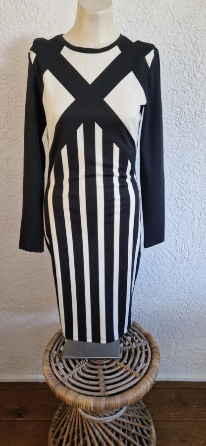 S - H&M jurk zwart wit nieuw (1024may2)