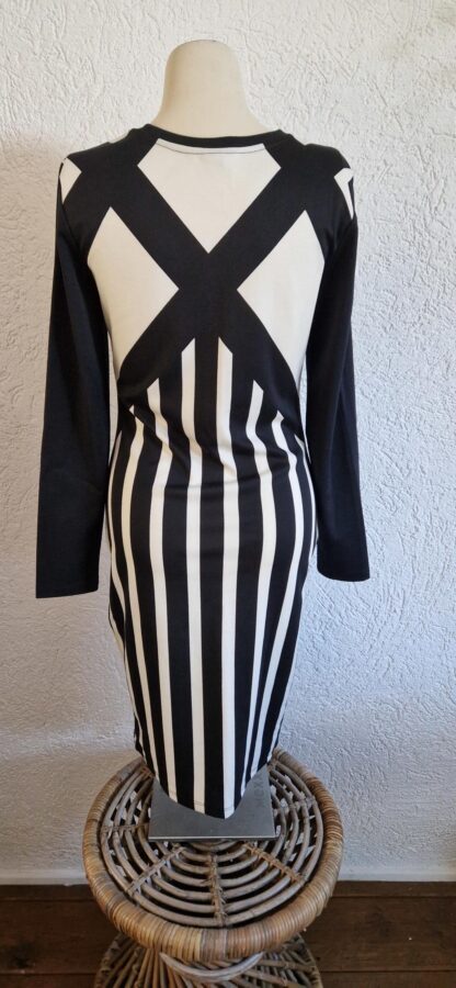 S - H&M jurk zwart wit nieuw (1024may2) - Afbeelding 5