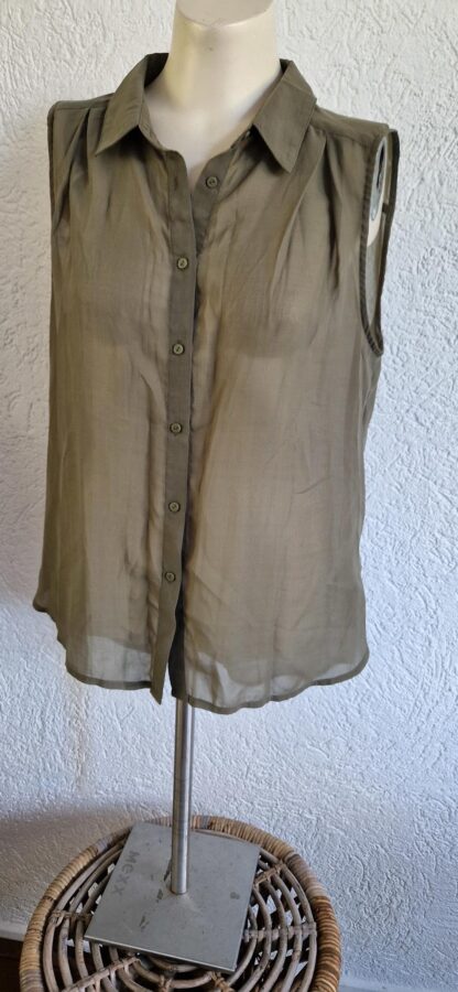 36 - H&M blousje groen mouwloos nieuw (1024may2) - Afbeelding 3