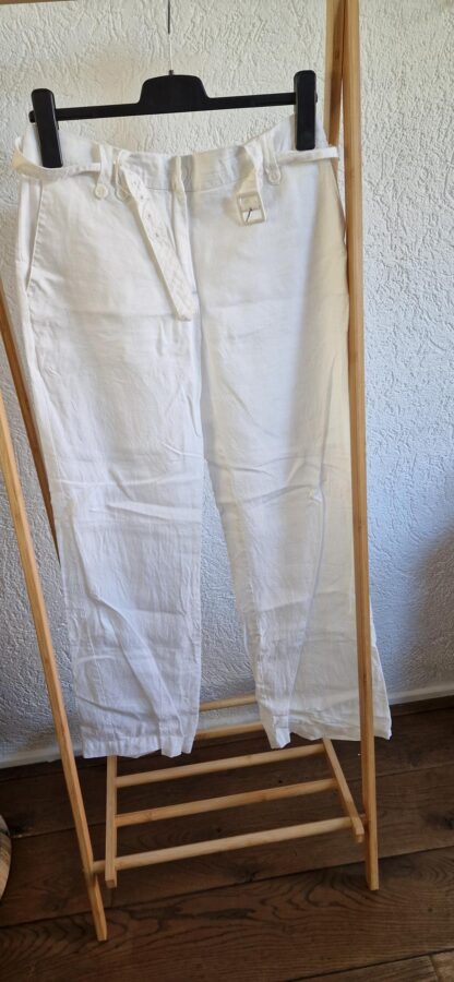38 - H&M broek linnen wit nieuw (1024may2)