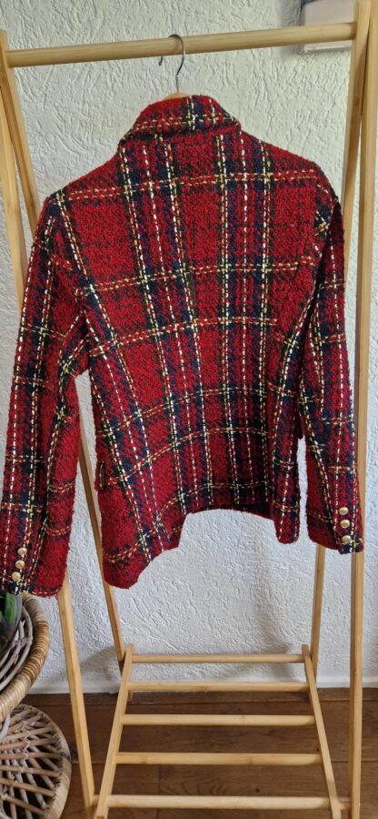 38 - Attentif blazer tweed rood werkje (1024ab1) - Afbeelding 6