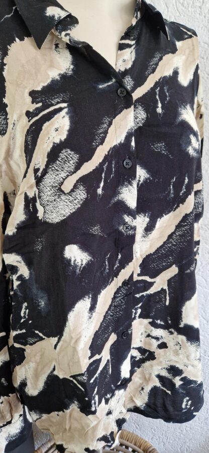40 - B. Young blouse zwart beige (1024ab1) - Afbeelding 4