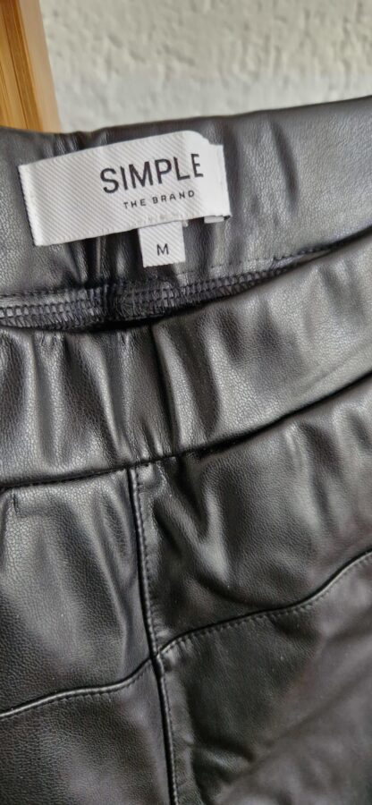 M - Simple broek fake leer (1024ab1) - Afbeelding 3