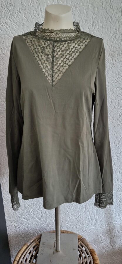 L - Mi Piace shirt travelstof groen (1024ab1)