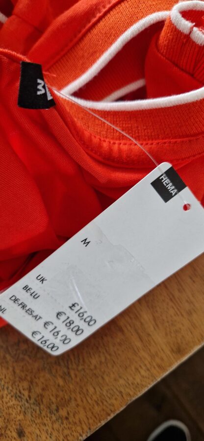 M - Hema rood shirt nieuw (1024ab1) - Afbeelding 3