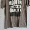 L - WE shirt lichtbruin tekstprint (1024ab2)