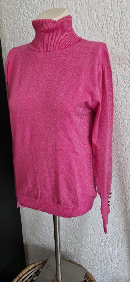 M - JS Millenium glittertrui roze (1024ab2) - Afbeelding 3