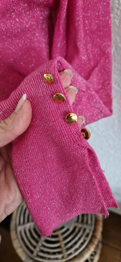 M - JS Millenium glittertrui roze (1024ab2) - Afbeelding 4