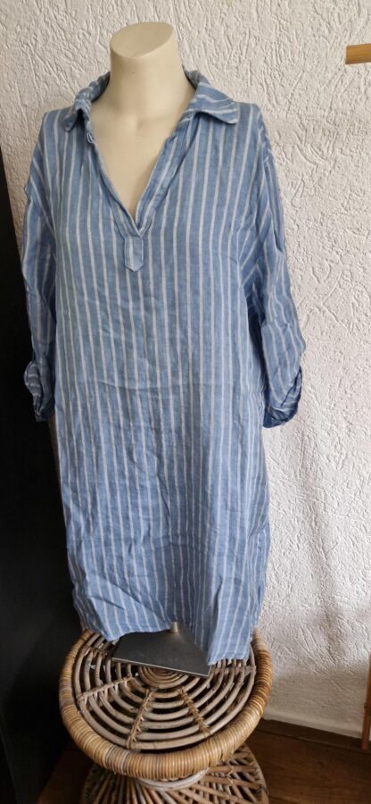 M - Made in Italy linnen jurk (1024ab2) - Afbeelding 3
