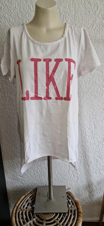 M - Made in Italy shirt wit like (1024ab3)