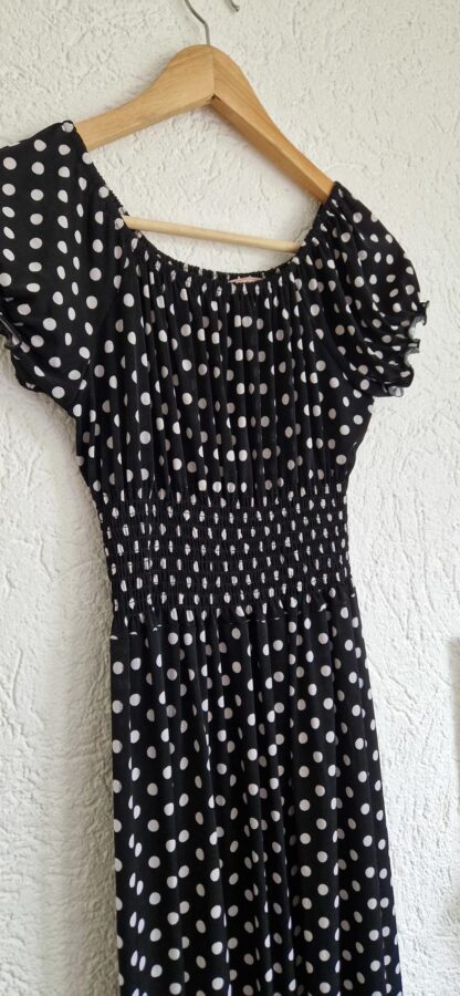 M/L - E&D maxi jurk zwart wit (1024ab4) - Afbeelding 3