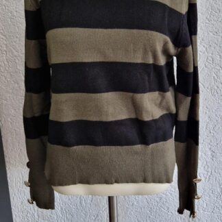 S - Coltrui groen zwart knopen (1024ab4)