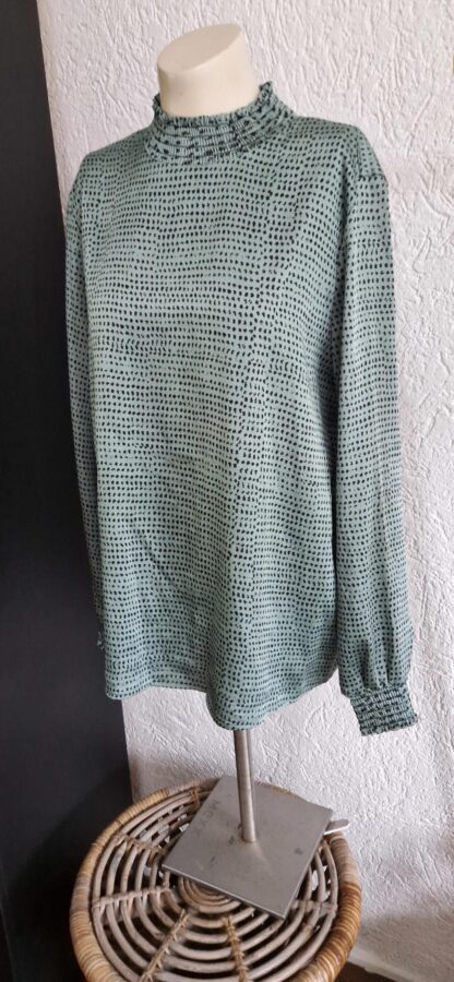 40 - Vila blouse groen zwart (1024ab5) - Afbeelding 3