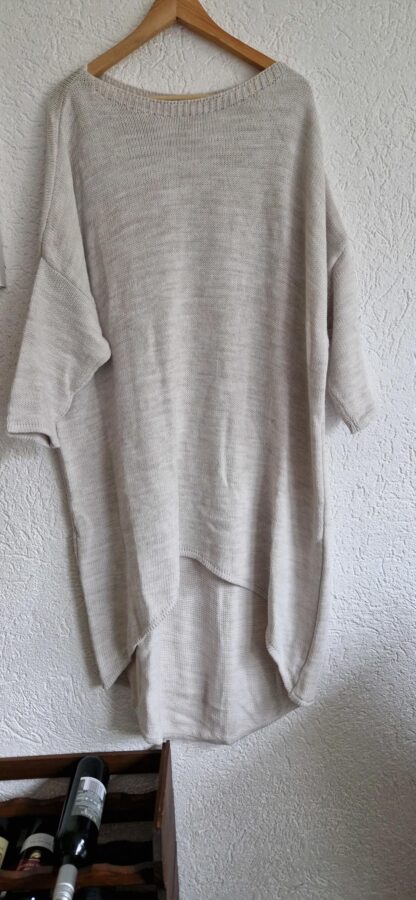 38 - Lange trui jurk zandkleur (1024ab5) - Afbeelding 2