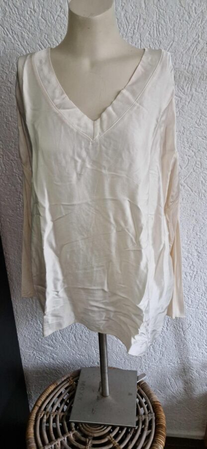 M - Natacha blouse zijde creme (1024ab5)