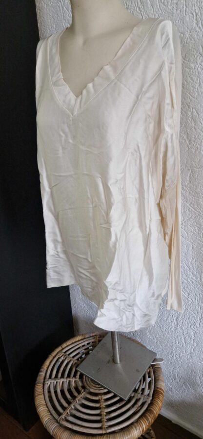M - Natacha blouse zijde creme (1024ab5) - Afbeelding 3