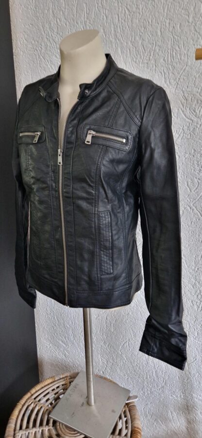 36 - Only vega leren biker jack zwart (1024ab5) - Afbeelding 3