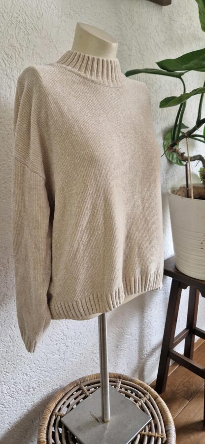 M - FB Sister trui creme chenille (1024kel2)