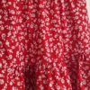 L - Shein rok rood wit bloementje (1024kel1) - Afbeelding 3