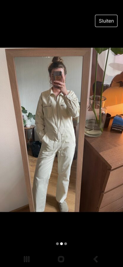 S - Mango overall pak offwhite jeans (1024ano)