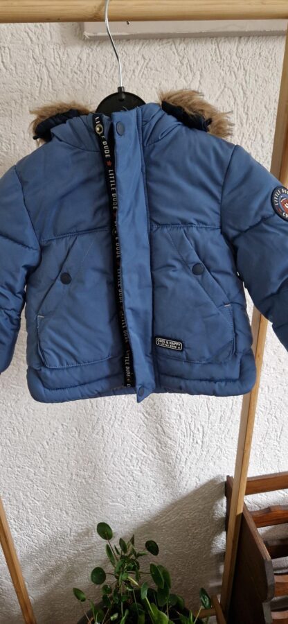 074 - C&A winterjas blauw (1124bak) - Afbeelding 2