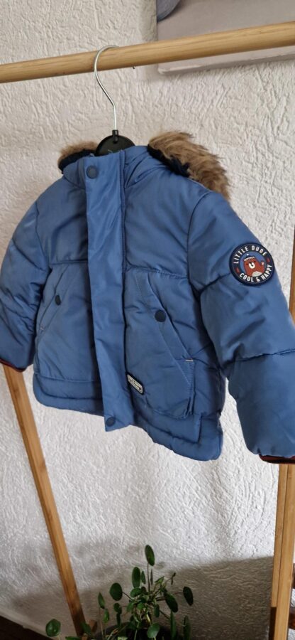 074 - C&A winterjas blauw (1124bak)