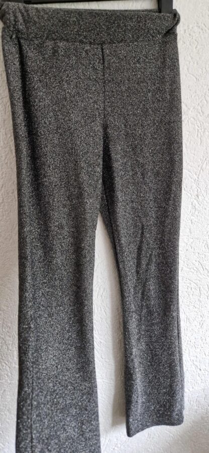 XS - Glitterbroek zilver zwart (0624bak)