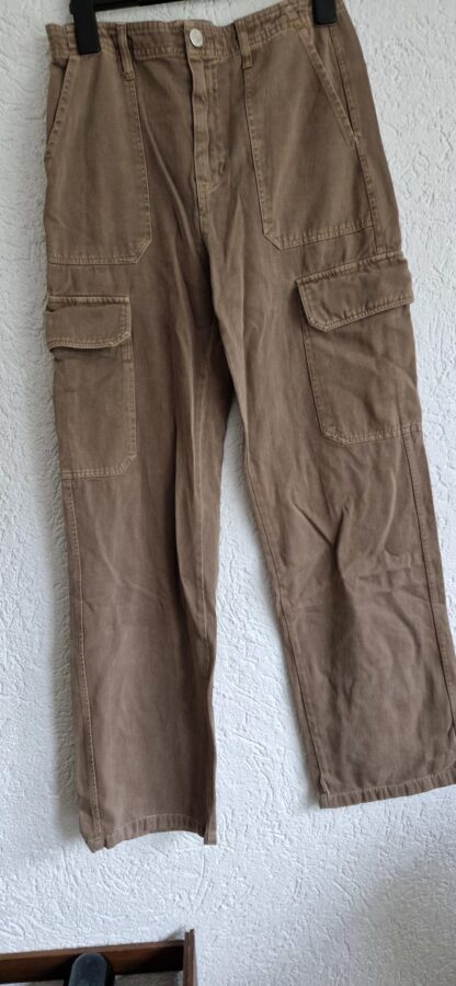 36 - Zara cargo broek khaki (1124bak)