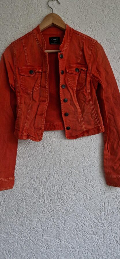 36 - Only denim oranje jack (1124bak)