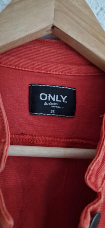 36 - Only denim oranje jack (1124bak) - Afbeelding 3