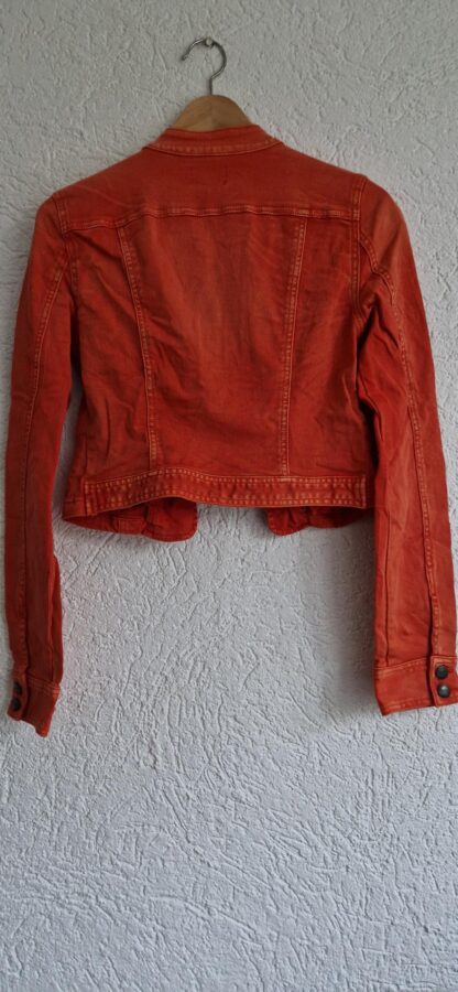 36 - Only denim oranje jack (1124bak) - Afbeelding 4