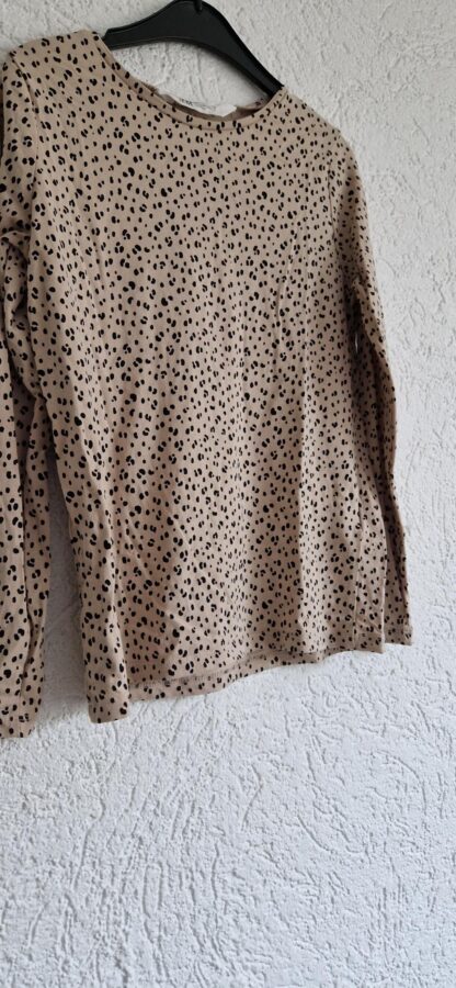 134 140 - H&M shirt lichtbeige zwart (1124natjun) - Afbeelding 3