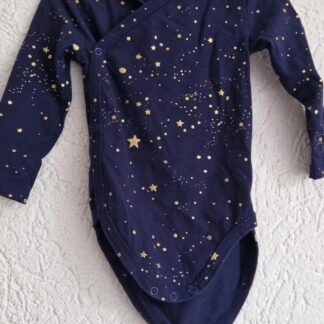 074 80 - Prenatal romper blauw goud (1124natjun)