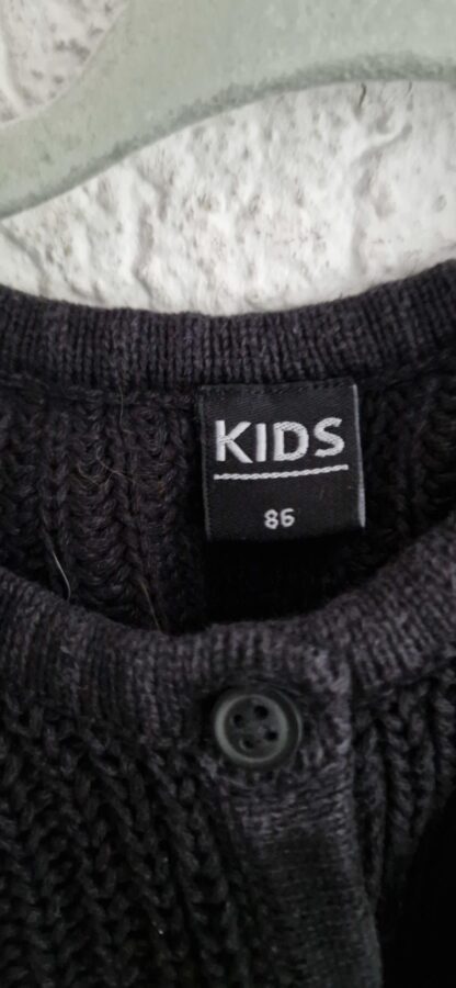 086 - Kids katoenen vestje zwart (1124natjun) - Afbeelding 3