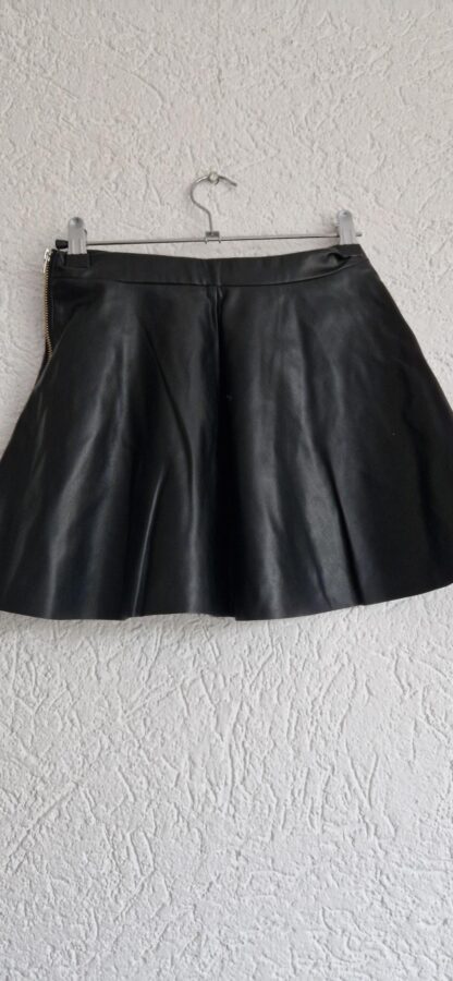 134 - H&M rok vega leer zwart (1124natjun) - Afbeelding 2