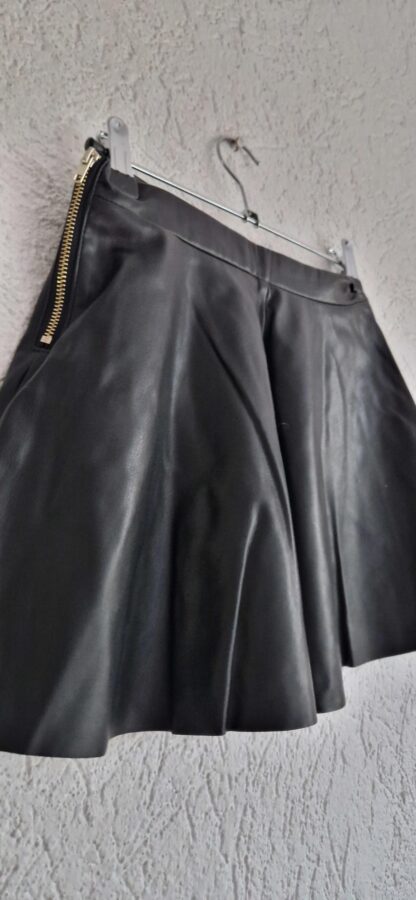 134 - H&M rok vega leer zwart (1124natjun)