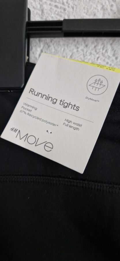 S - H&M running tights zwart nieuw (1124prv)