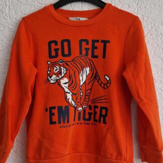 116 - C&A sweater oranje tijger (1124jac1)